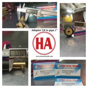 Mas Adapter untuk air terminal splitsen 3/8 ke pipa 1 inchi,support air terminal splitsen,Mas But Adapter,Adapter for Conventional Cable,Adapter to 3/8 thread,Adapter 3/8 (As diameter 10mm)