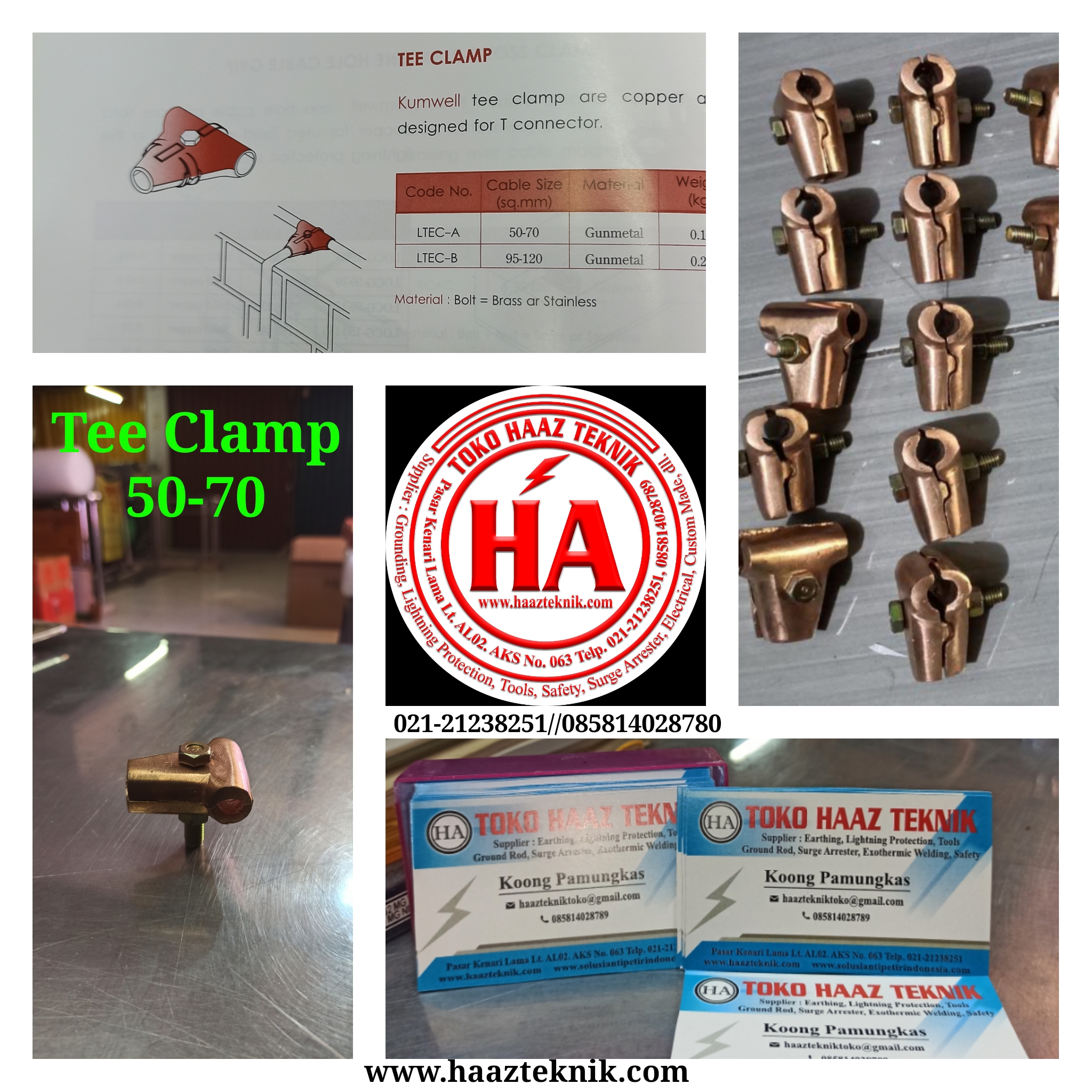 Tee Clamp,Tee clamp kabel Bc,Tee Clamp Connector,Penyambung 3 kabel Bc,Clamp Tee,klem Kabel cabang 3,Pertigaan/Cabang 3,Clamp kabel cabang 3